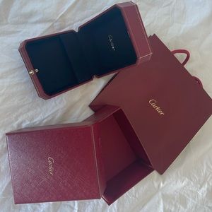 Cartier earring case, box and bag